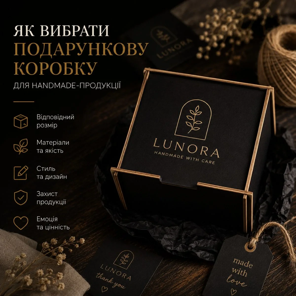 Як вибрати подарункову коробку для handmade-продукції