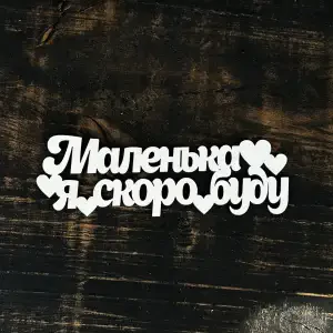 Топпер "Маленька я скоро буду" 15см