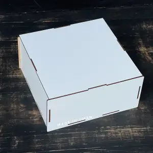 Бокс прямокутний, базовий, білий, 15х15х8см