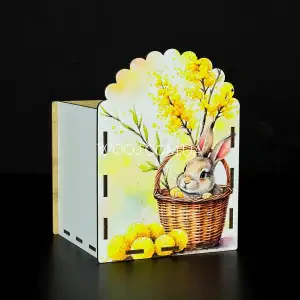Кашпо "Кролик в корзині", 14х10х10 см