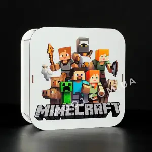 Бокс прямокутний з дизайном №1 "Minecraft" 30х30х10 см