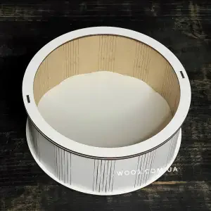Бокс круглий з прозорою кришкою, білий, 25х25х9 см