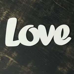 Топпер "Love" білий, 15см