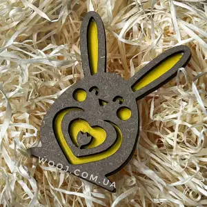 Дерев`яна підвіска "Зайчик №9" 1шт, 10х7 см