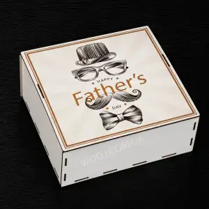 Бокс прямокутний "Happy Father`s day" 20х20х9 см