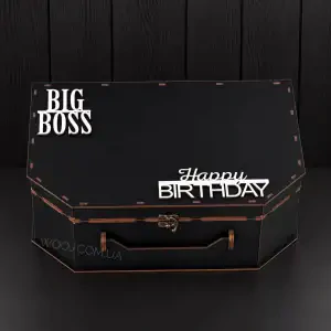 Чемодан чорний "Big Boss HB" 38х26х11 см, 1 шт
