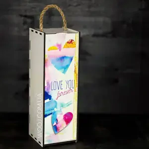 Пенал білий з дизайном "I love you forever", 34х11х11 см