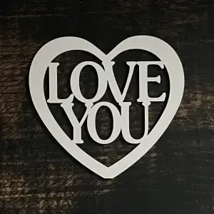 Топпер "Love You" білий 13см