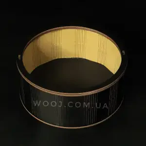 Круглий бокс з прозорою кришкою, чорний, 30х30х10 см