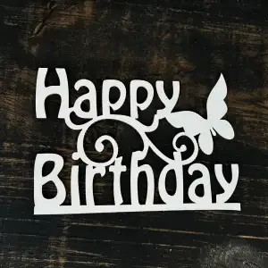 Топпер "Happy birthday"  №2 15см