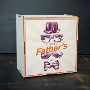 Бокс прямокутний "Happy Father`s day" 20х20х9 см