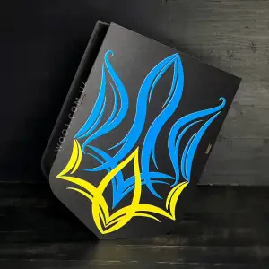 Бокс фігурний, чорний "Герб" 30х22х10 см
