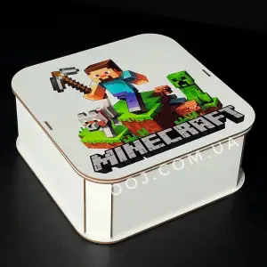 Бокс прямокутний з дизайном №2 "Minecraft" 20х20х8 см