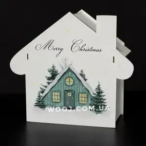 Бокс у формі будиночка "Merry Christmas" 29х24х11 см