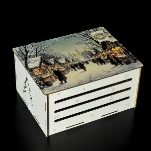 Бокс-бандероль "Ярмарок", білий 20х30х10 см