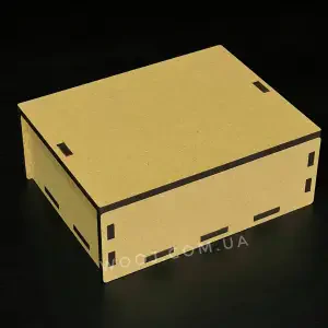 Коробка прямокутна з крафтового ХДФ 5 мм, зі знімною кришкою