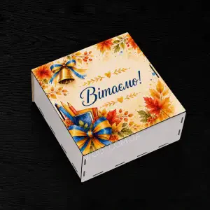 Бокс прямокутний "ВІтаємо!" 15х15х8 см