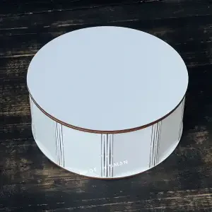 Бокс круглий, базовий, білий 30х30х10 см