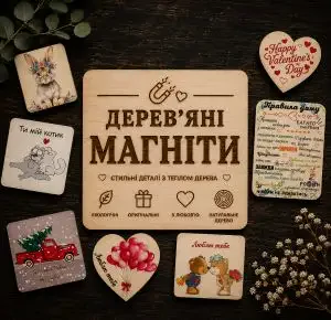 Дерев'яні магніти