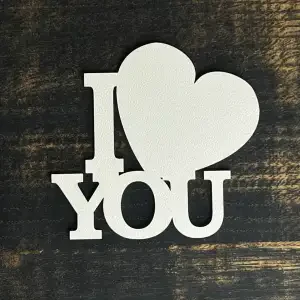Топпер "I love you" білий, 10см