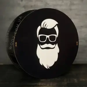 Бокс круглий "Бородач" 30х30х10 см