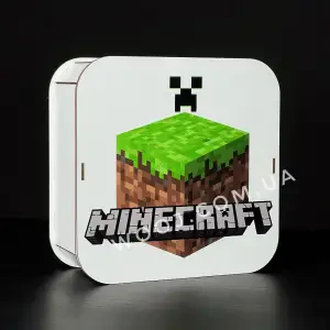 Бокс прямокутний з дизайном "Minecraft" 30х30х10 см