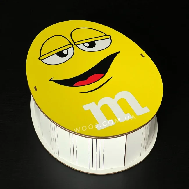 Кіндер-бокс "M&M's", жовтий 20х16х8 см