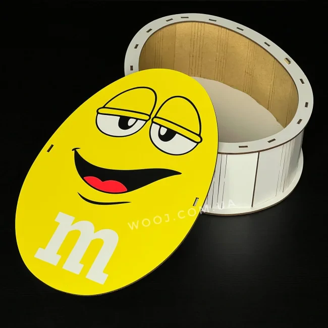 Кіндер-бокс "M&M's", жовтий 20х16х8 см-0