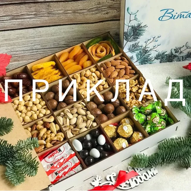 Бокс на 16 відділень "Червоний бант" 30х30х5 см-3