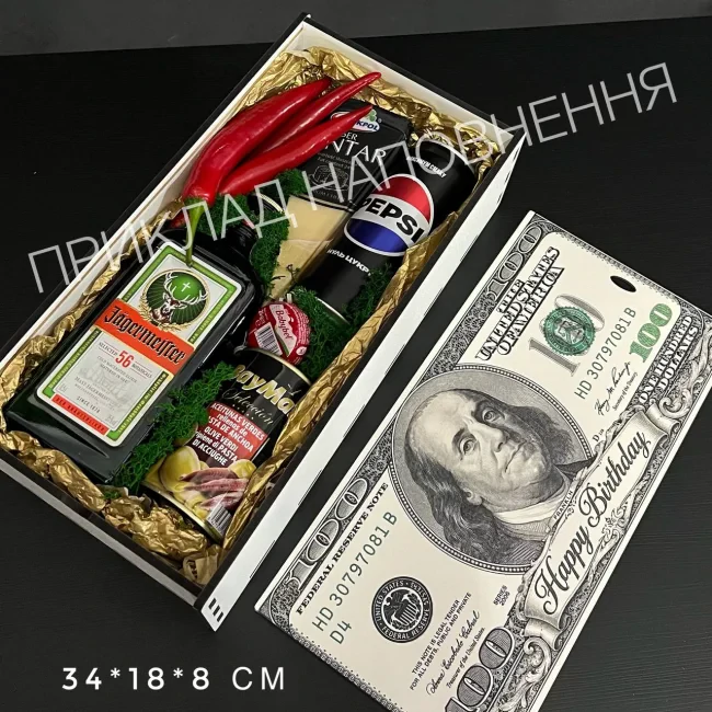 Бокс-пенал з дизайном "Долар", біла 34х18х8 см-3