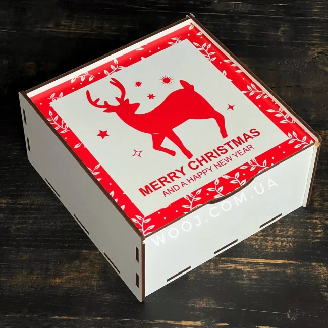 Пенал білий "Merry Christmas" 30х30х10 см