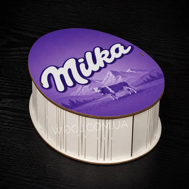 Бокс овальний з дизайном "Мілка" 50х38х15 см-0