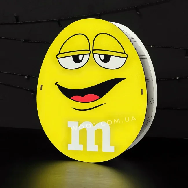 Кіндер-бокс "M&M's", жовтий 20х16х8 см-1