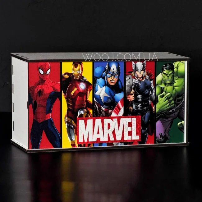 Бокс-пенал з дизайном "Marvel", біла 34х18х8 см