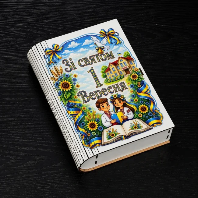 Бокс-книжка "1 Вересня", білий 23х16х5 см-0
