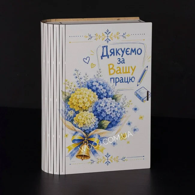 Бокс-книжка "Дякуємо за Вашу працю!" №3 , білий 23х16х5 см