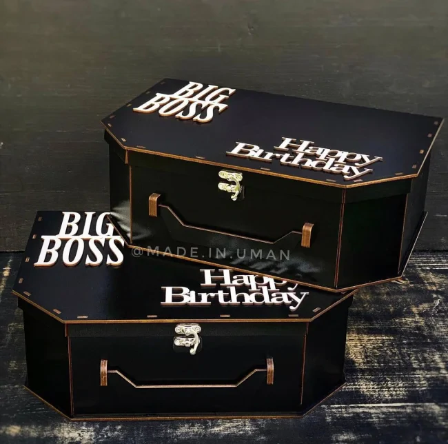 Чемодан чорний "Big Boss HB" 38х26х11 см, 1 шт