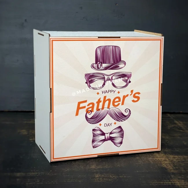 Бокс прямокутний "Happy Father`s day" 20х20х9 см